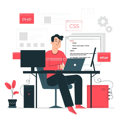  PHP developer working area 